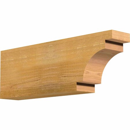 Ekena Millwork Mediterranean Rough Sawn Rafter Tail, Western Red Cedar, 4"W x 8"H x 24"L RFT04X08X24MED00RWR